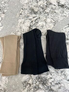 3 pairs men’s dress socks - Black & Tan